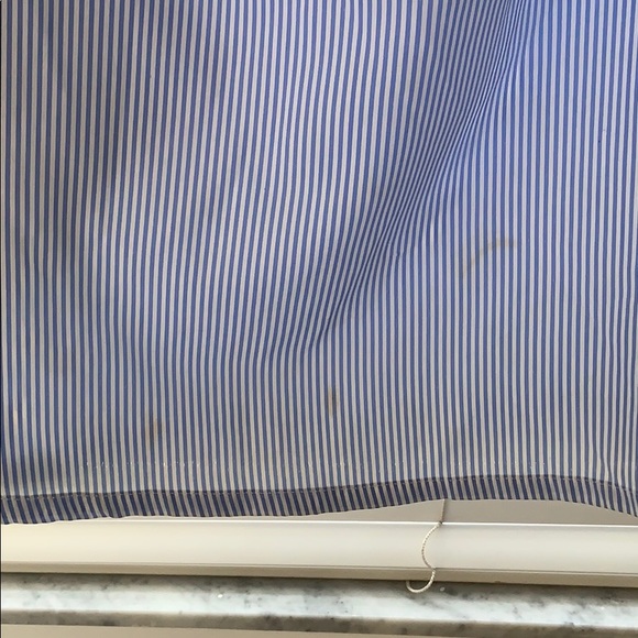 Strapless Blue & White striped Dress w/ pom poms - Picture 5 of 6